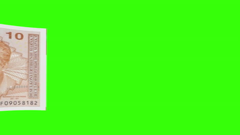 bosnian convertible mark 10 km banknote with green screen background