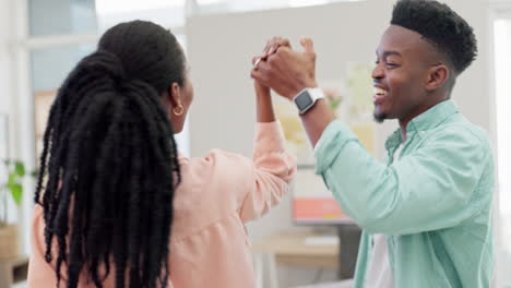 Couple,-dance-and-happy-in-home-for-love