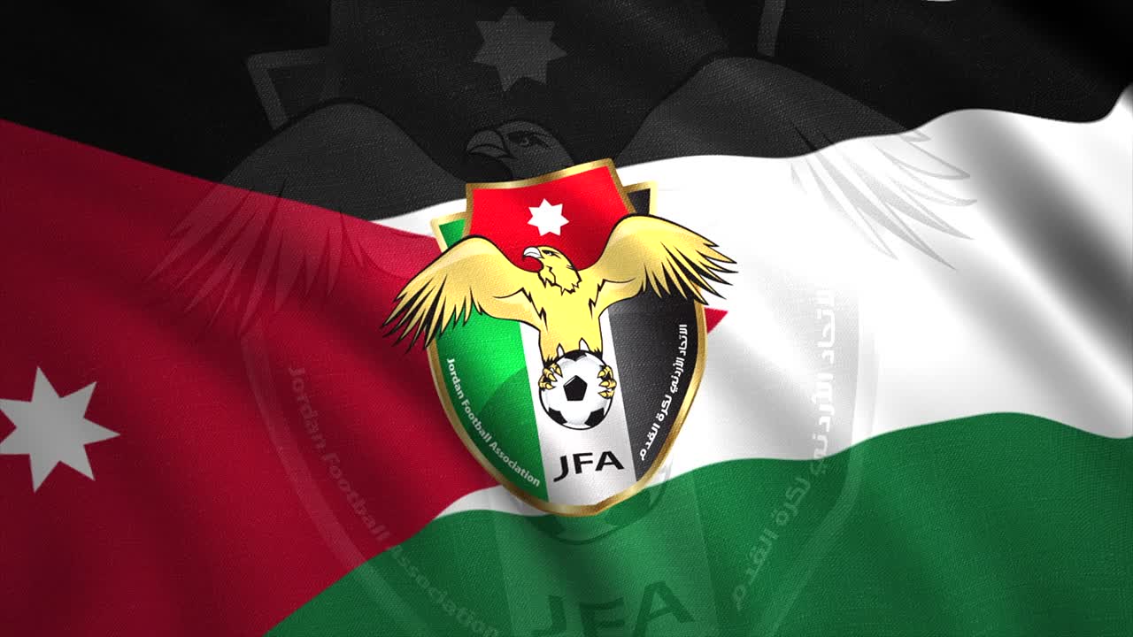 bandera de la asociación de fútbol de jordania