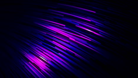 abstract animation of colorful neon straws floating on the black background and changing their color. animation. dynamic colorful animation on the black background