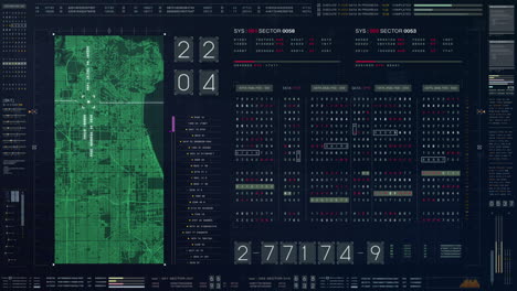 pantalla de visualización gráfica de movimiento de telemetría de datos digitales de código fuente futurista con pantalla de interfaz de usuario para pantalla de visualización de escritorio de computadora de fondo digital