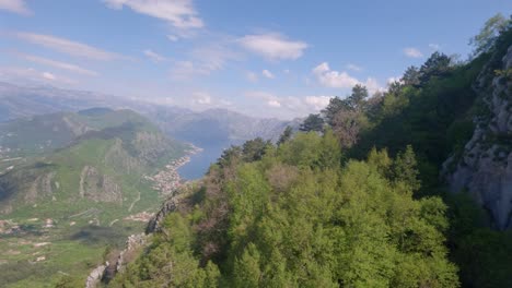 erial perspective of kotor and unesco heritage valley from montenegro cable car