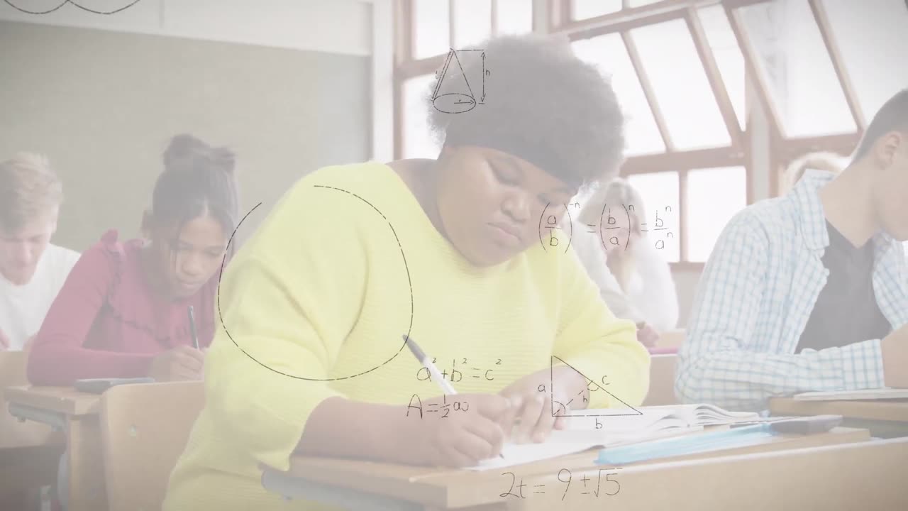 다양한 학생 그룹에 대한 수학 수식의 애니메이션