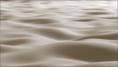 close up. slow motion. looped 3d animation of dynamic cloth. wavy silk cloth fluttering in the wind. knitted texture fabric. beige fabric stock footage. 4k ultra hd video.