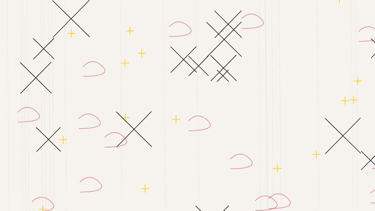 Grafica in movimento astratta con forme e linee geometriche