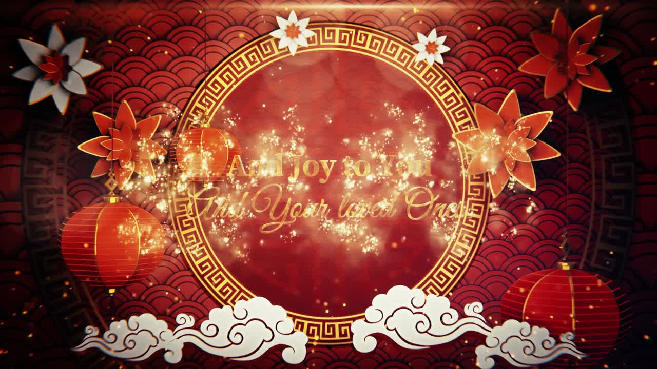 ornamento de porcelana gráfico de movimiento simple con espacio en blanco en el centro y partículas doradas