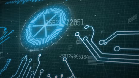 animation of data processing and scope scanning over network of connections