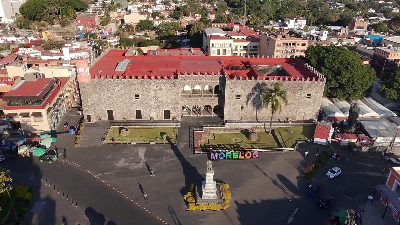 Palacio de Cortes historical landmark in downtown Cuernavaca city, Morelos, Mexico.