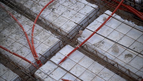 Close-up-of-the-structure-grid-with-styrofoam-created-for-a-slab-at-a-construction-site-in-Mexico