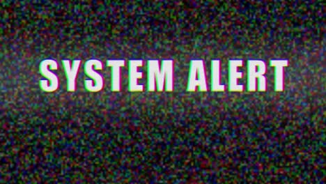 System-alert-text-against-tv-screen-in-background