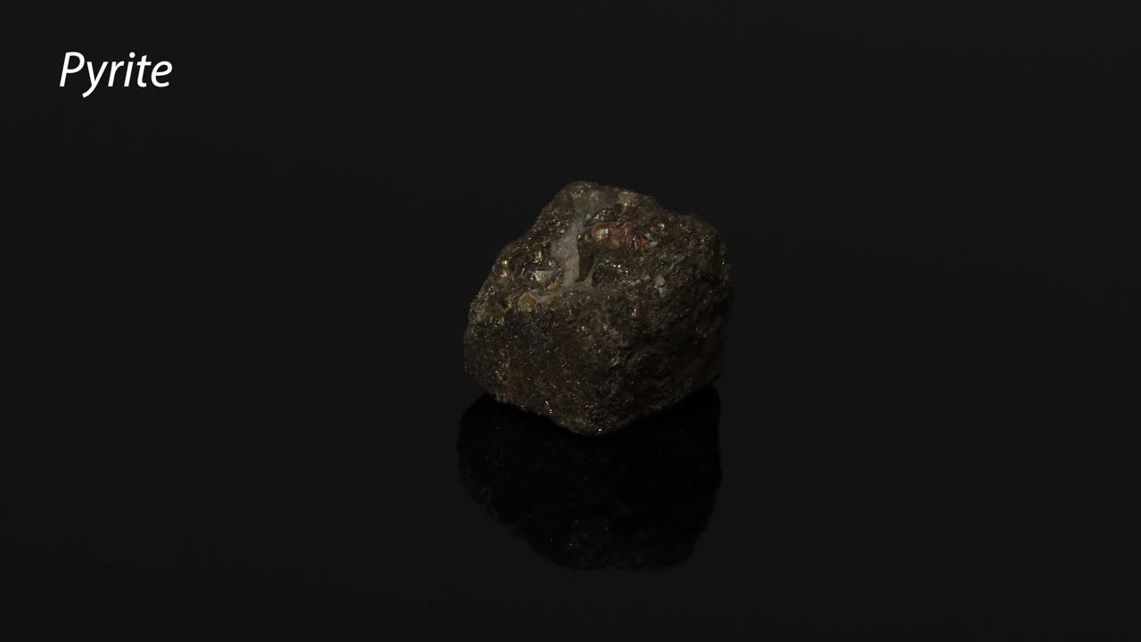 30-секундное видео, показывающее вращающийся пирит.