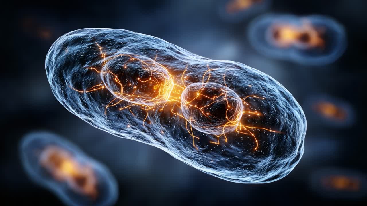 Divisione Cellulare Dinamica: Una Splendida Visualizzazione della Crescita e Interazione Microbica che Cattura le Complessità dei Processi Cellulari e il Loro Impatto sulle Forme di Vita