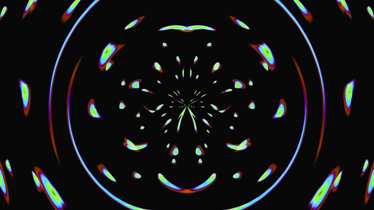 아름다운 빛나는 추상적인 칼레도스코프, 반이는 회색 빛 세트 부드러운 움직임