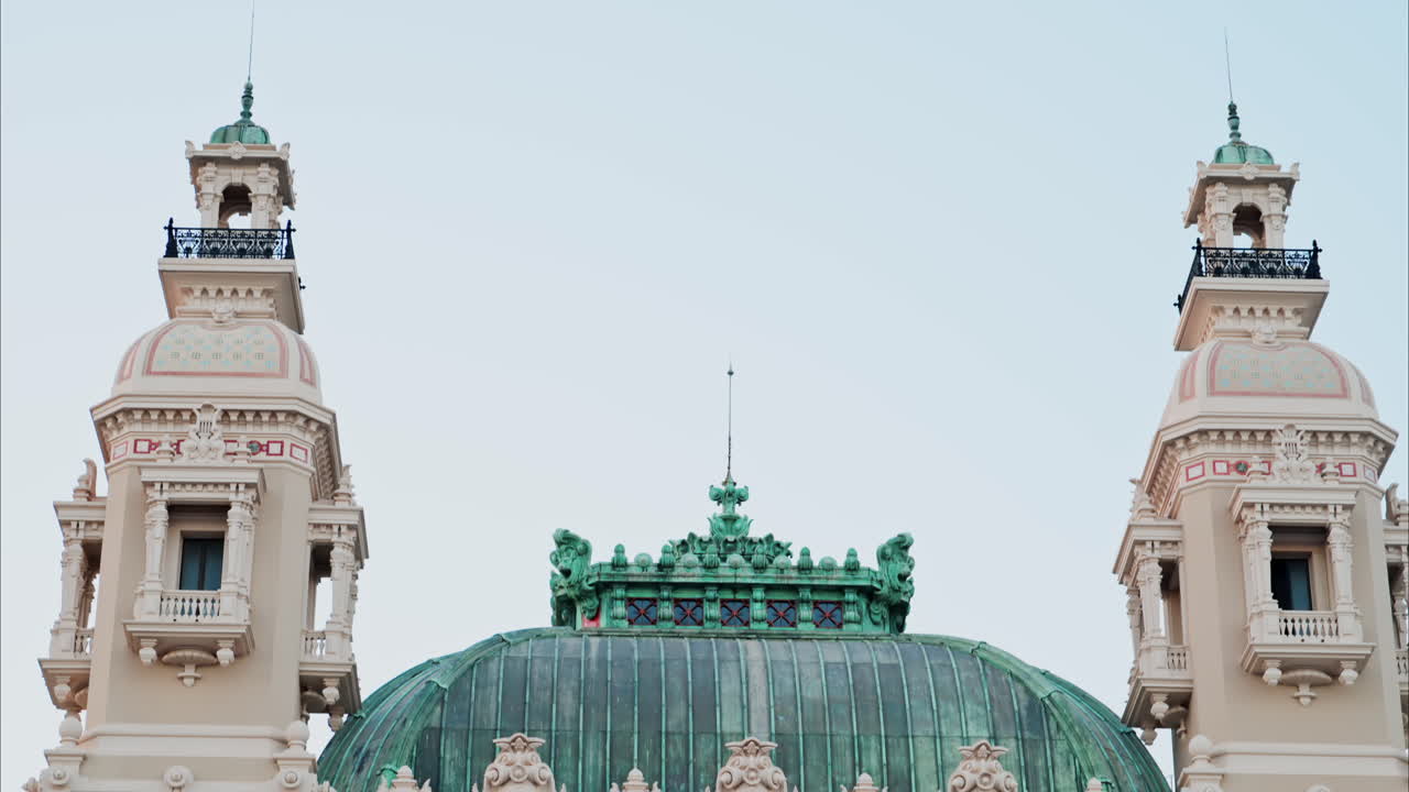 The facade of the Opera de Monte-Carlo in daylight