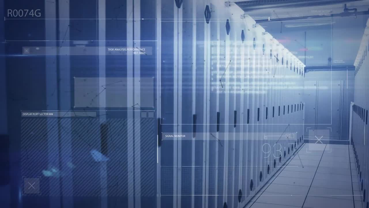 Animation of data processing over computer servers