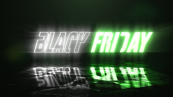 Bagliore Urbano: Insegna al Neon Black Friday che illumina il Paesaggio Urbano