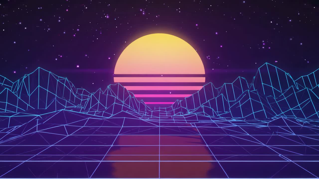 Retro Synthwave Landscape