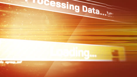 Animation-of-data-processing-on-red-background