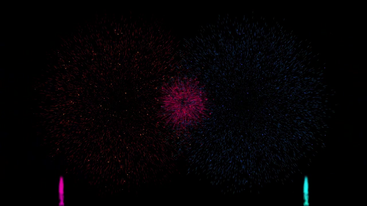 Animazione fuochi d'artificio grafica in movimento