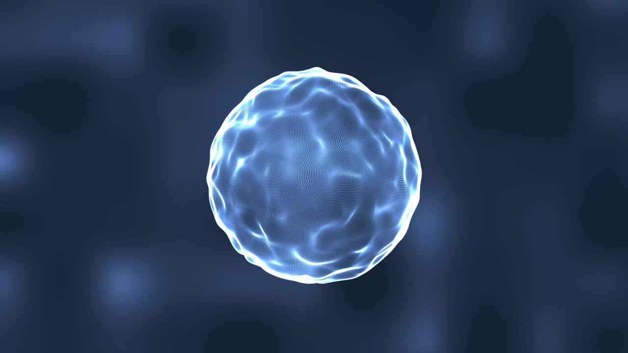 Abstract Cell or Sphere in Blue