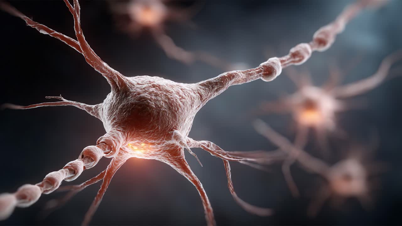 Detailed Examination of Neuron Structure Highlighting Dendrites and Axons, Showcasing the Intricate Communication Network of the Nervous System in Stunning Clarity