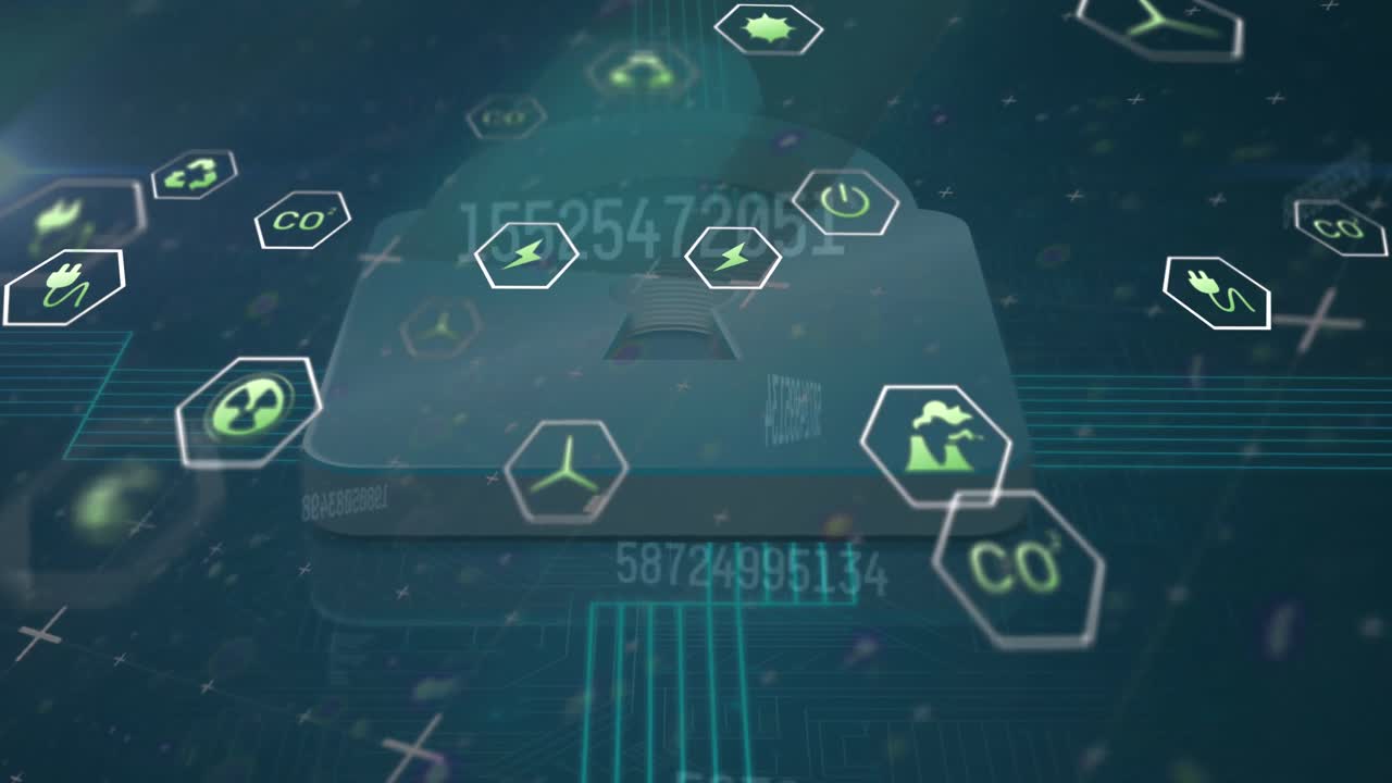 데이터 처리 및 생태학 아이콘의 애니메이션