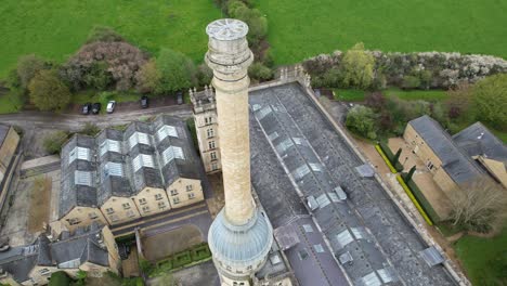 Large-Chimney-overhead-drone-Bliss-Tweed-Mill-Chipping-Norton-Cotswolds-UK