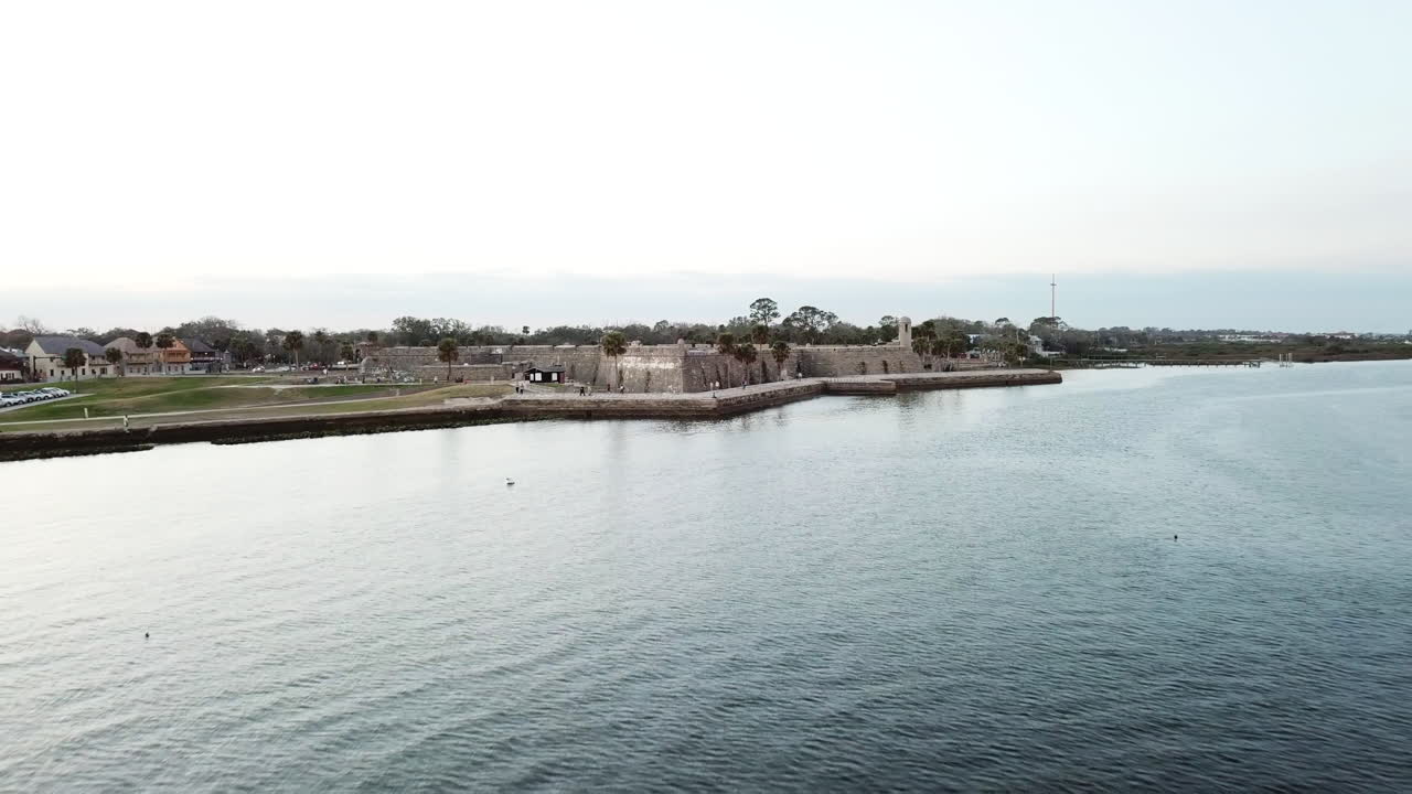 tiro de dron de fuerte en san augustine