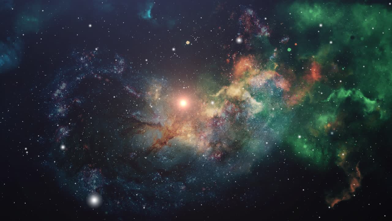 universo, nubes nebulosas moviéndose en el espacio