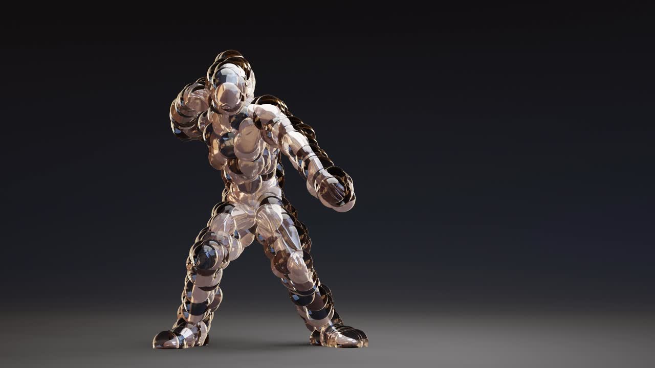 las bolas monstruo baile clip aislado. animación de bucle, baile de la casa, renderizado en 3d.