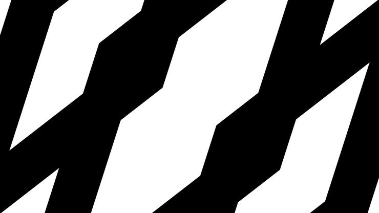 Animazione di motivo geometrico dinamico bianco e nero