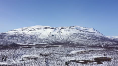 aerial view of snowy mountain