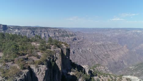 aerial shot of the urique canyon in divisadero, copper canyon region, chihuahua