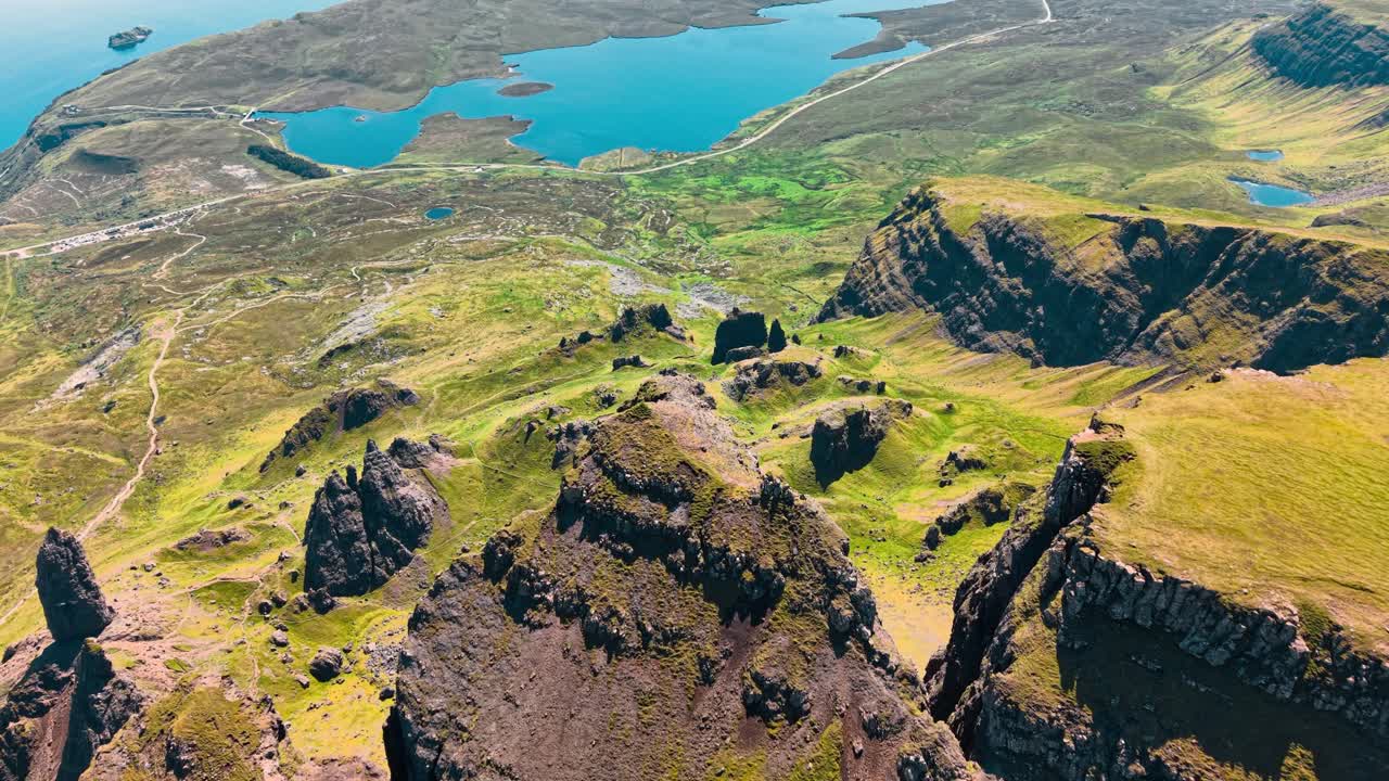 Aerial View of the Old Man of Storr, Isle of Skye, Scotland