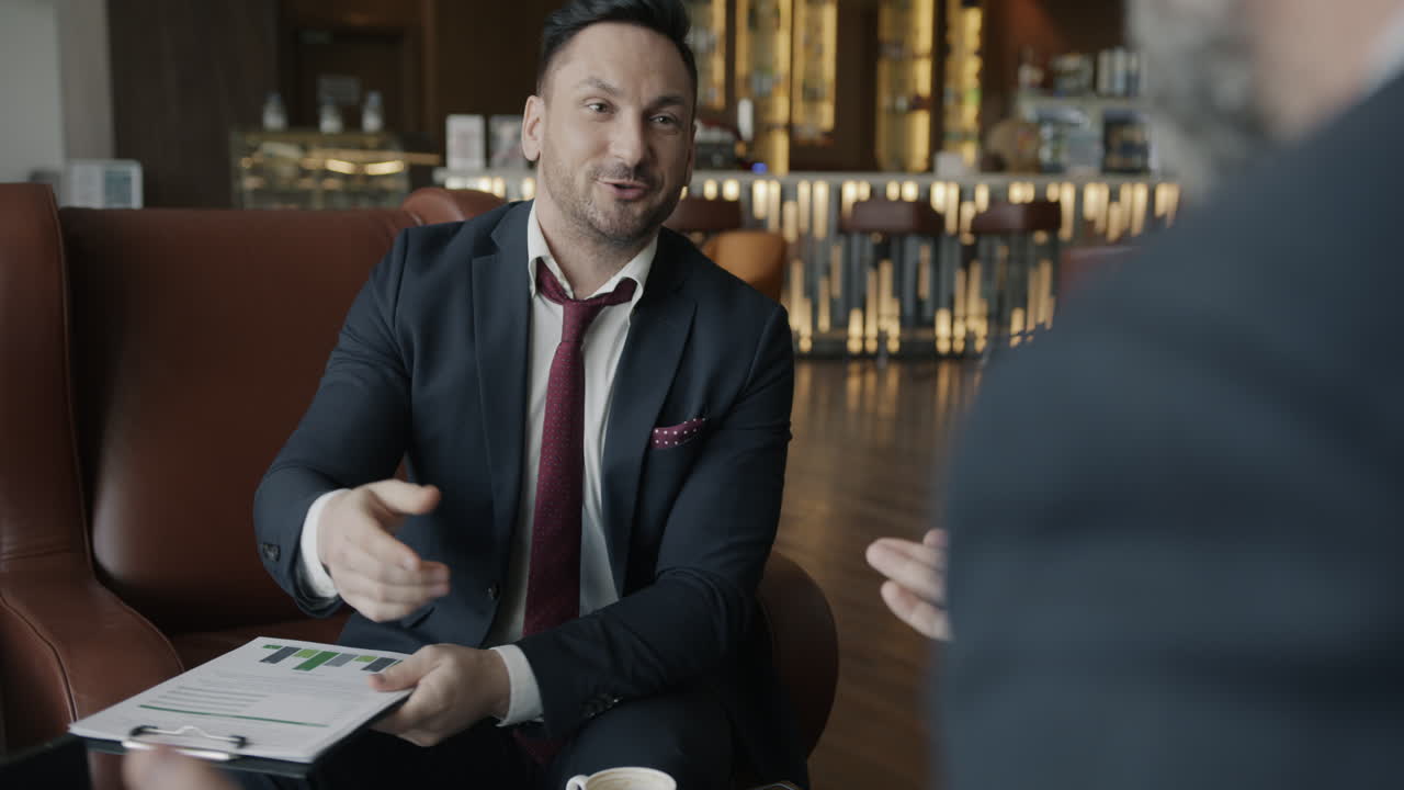 Business Meeting in Cafe