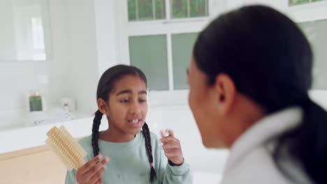 Singing,-girl-or-mother-dancing-in-bathroom