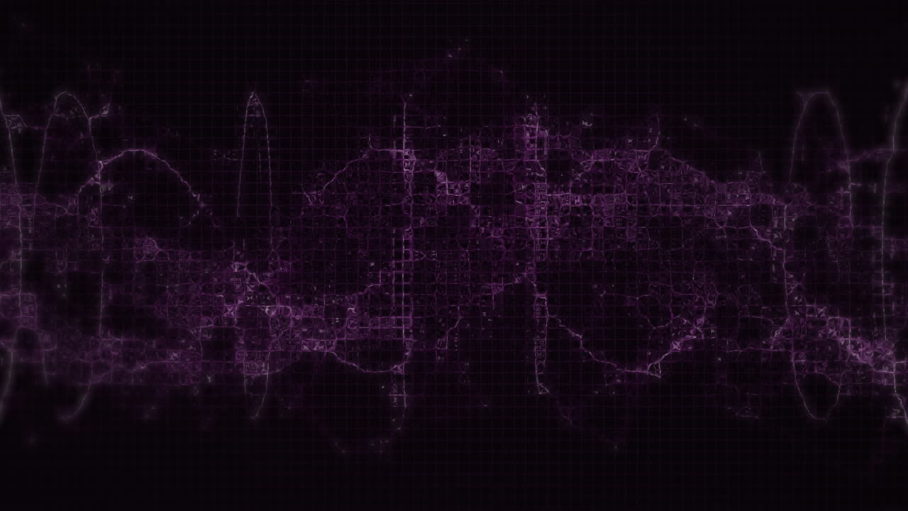 animación de una cadena de adn girando sobre fuegos artificiales púrpuras