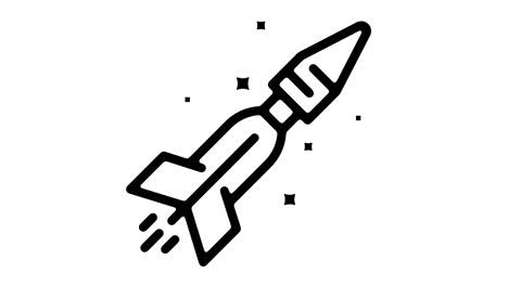 rocket line motion graphic