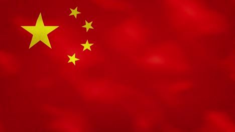 la densa tela de la bandera china se agita, el bucle de fondo