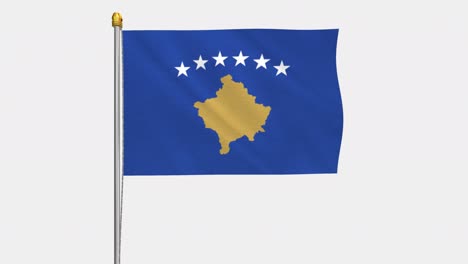 un video de bucle con un canal alfa de la bandera de kosovo con un fondo transparente.