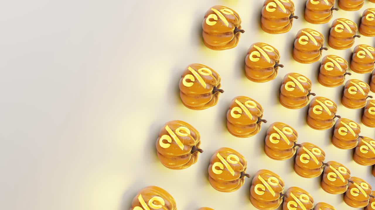 ⁇ 색 배경 에 할인 표지판 을 가진 호박 장식 패턴