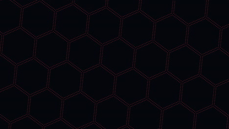 vibrant hexagonal pattern with dynamic red lines