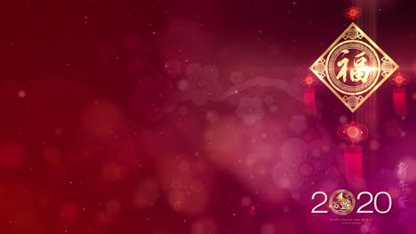 Chinesisches-Neujahr,-Jahr-Der-Ratte-2020-Auch-Bekannt-Als-Frühlingsfest-Mit-Chinesischer-Kalligrafie-Hok-Bedeutet-Gute-Gesundheit,-Viel-Glück,-Glück