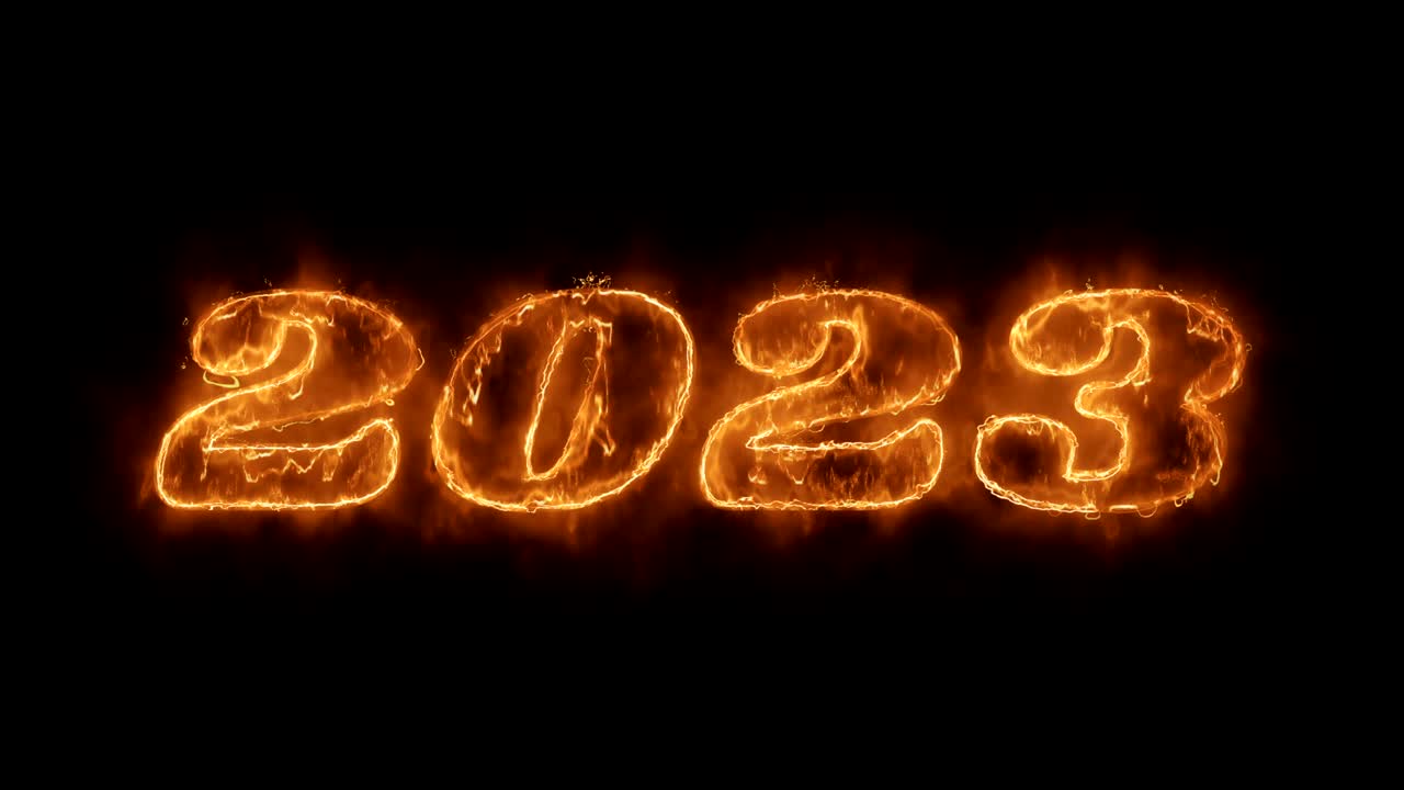 Capodanno 2023: Animazione a Loop con Fiamma Realistica e Ardente
