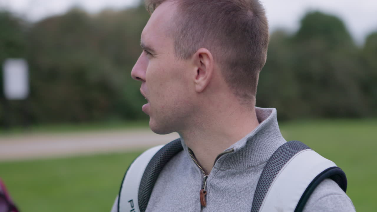 A man on a golf course