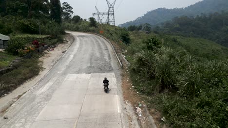 motorcycle on a mountain road