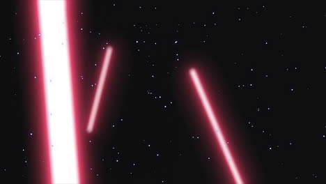animation of snow falling over neon lines on black background