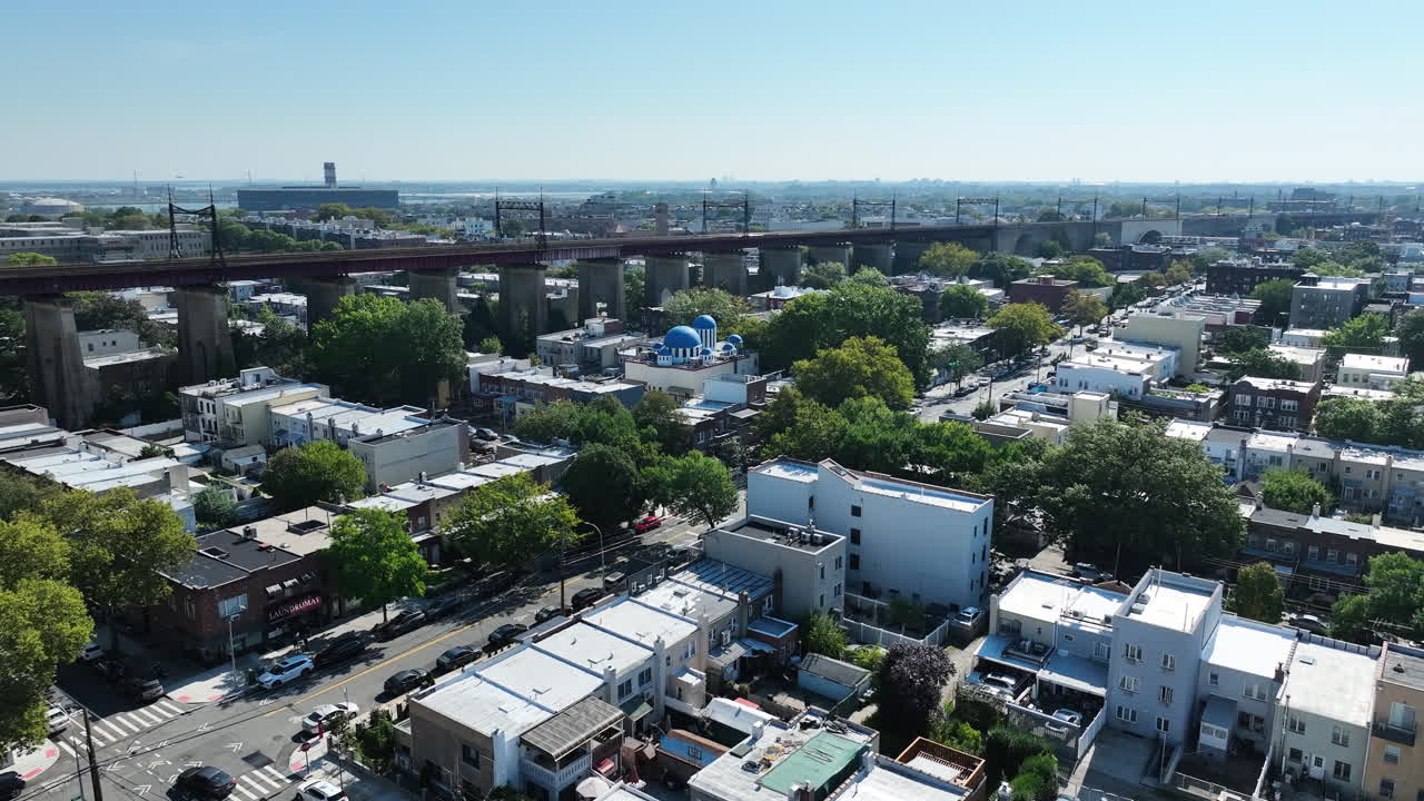 Aerial View Of Astoria Neighborhood In New York City, Borough Of Queens In The United States