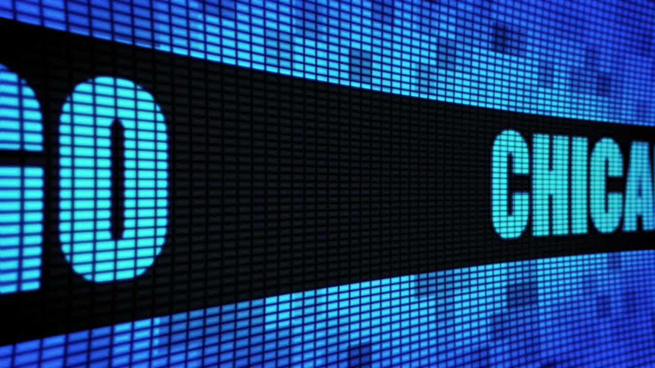 Chicago on a digital display