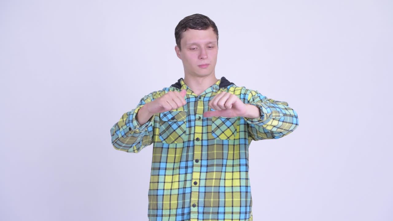 젊은 잘 생긴 hipster 남자